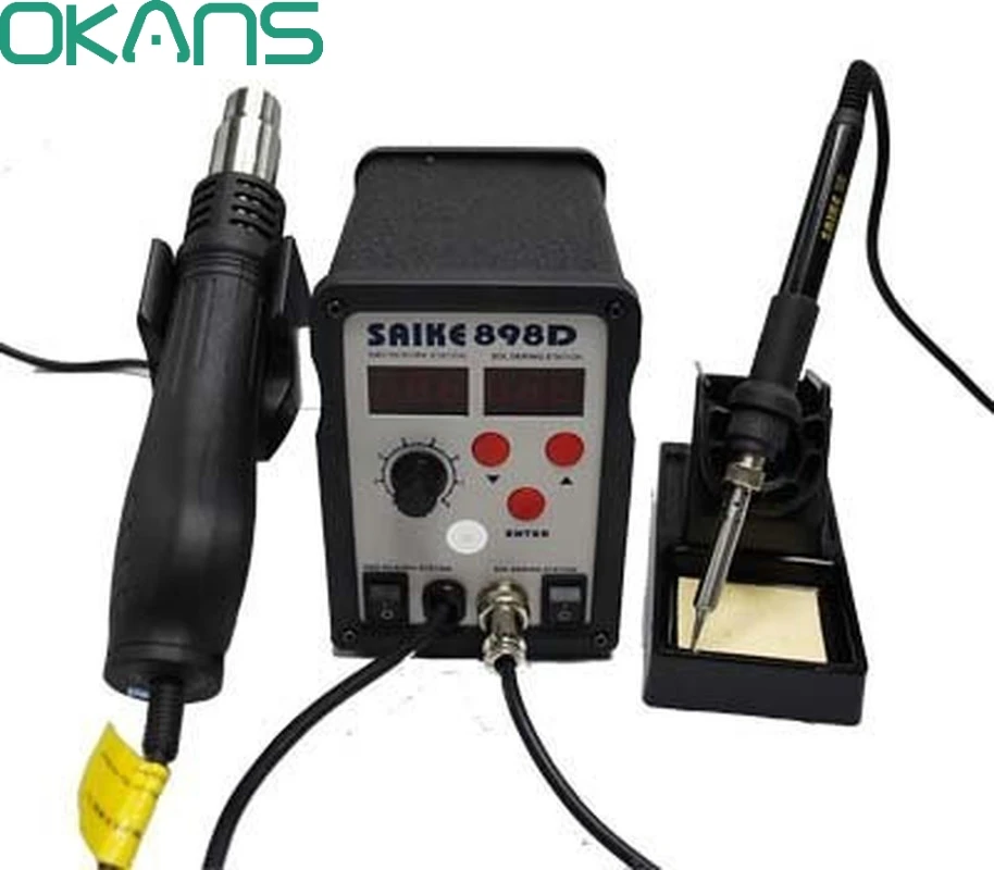 

220v Saike 898d 2 In 1 Soldering Station Hot Air Gun+Soldering Iron