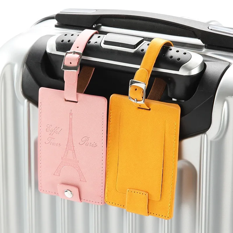 Персонализированные Эйфелева башня чемодан кожа багажная бирка этикетка сумка Подвеска Сумочка Аксессуары для путешествий имя ID адрес метки