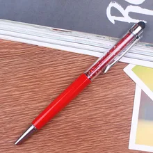 6 шт./партия, 2-в-Стилус(1 шт.) с украшением в виде кристаллов с сенсорным экраном, шариковые ручки для написания школьные канцелярские принадлежности SUB по доступной цене