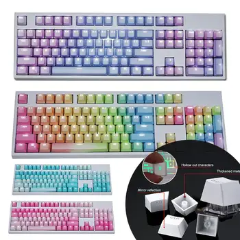 

104Pcs PBT Backlight Color Matching Keycaps Replacement for Mechanical Keyboard Key Caps Keyboards Accessories