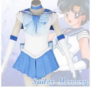 

Sailor Moon Ami Mizuno / Sailor Mercury Cosplay Costume Dress Adult Anime