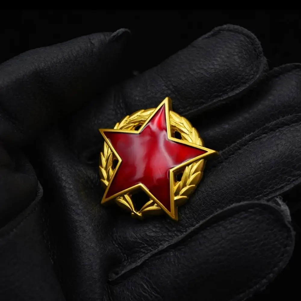 A Советские значки в советском стиле, английские охранники, шапка, Партизанская красная пятиконечная звезда, медаль, шип, лошадь, гвоздь, брошь - Цвет: A