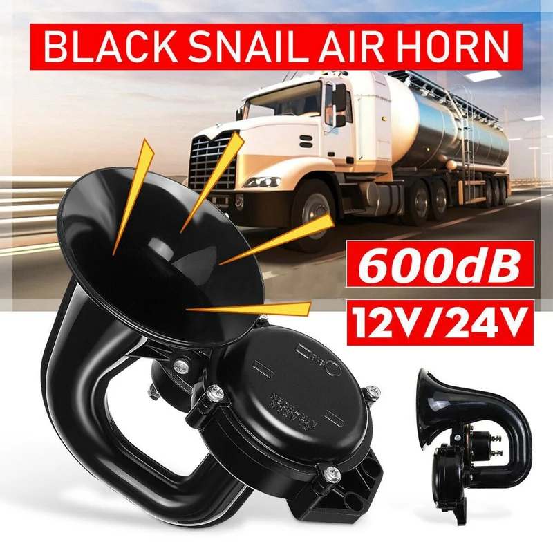 600DB 12/24V Электрический Улитка Air Horn громкий звук для автомобилей мотоциклов