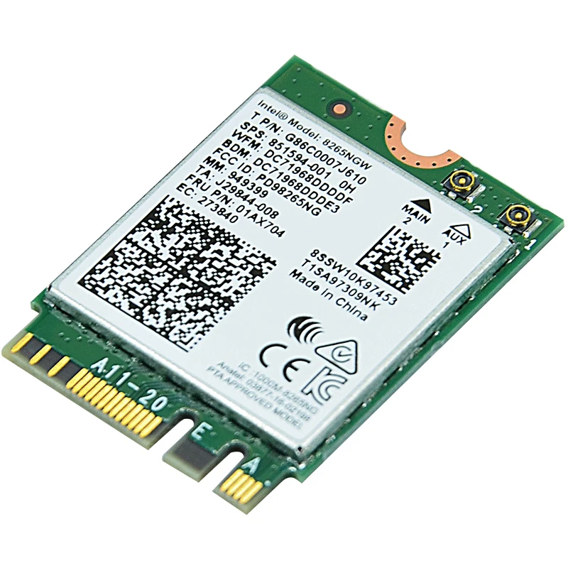 Comfast Dual Band 2,4& 5,8G Intel 8265AC Беспроводной сетевая карта Wi-Fi Mini PCI-E Wi-Fi 802.11ac+ Bluetooth 4,2 для настольного CF-WP1200