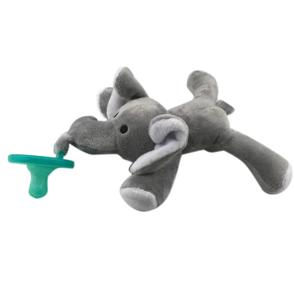 Newborn Baby Pacifier Infant Silicone Pacifier with Cartoon Animal Plush Doll Baby Toy