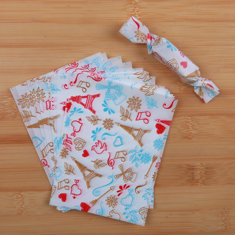 500 Pz/Lotto Blue Line Windmill Red Line Iron Tower Bird Willow Rami Con Linee Blu Flying Notes Party Torrone Wrapping Paper
