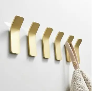 

Solid Style Brass Brush Simple Style Cloth Hanger Wall Hook Bathroom Hanger Hook Accessories Hanger MJ0704