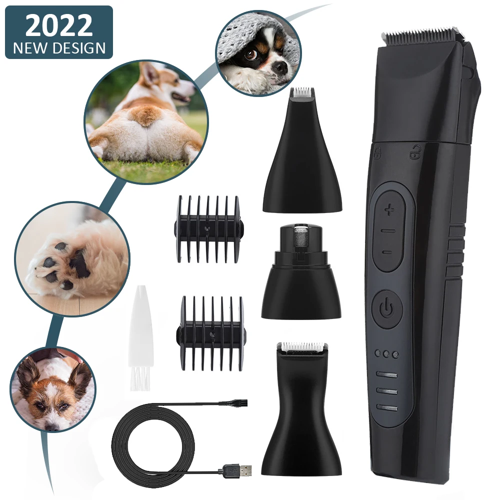 4 in 1 Pet Hair Clipper Grooming Machine Clippers For Trimming Hair Around Paws Ears