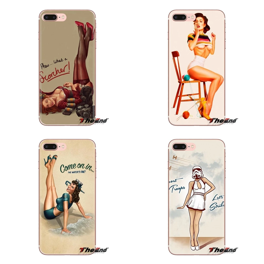 Transparent Soft Shell Covers pretty Pin Up Girl For Huawei Nova 2 3 2i 3i Y6 Y7 Y9 Prime Pro GR3 GR5 2017 2018 2019 Y5II Y6II |