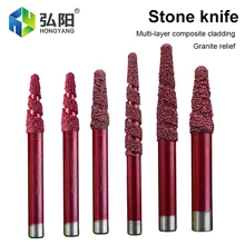 

10mm/12mm Multilayer Conical Ball Head Brazed Stone Carving Marble Granite Carving Drill Cnc Conical Diamond End Mill