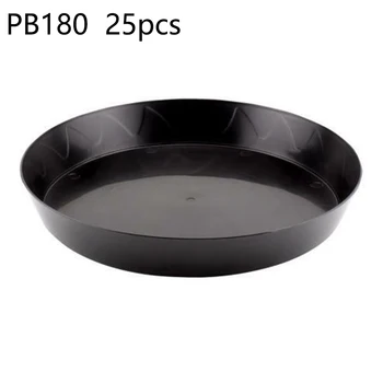 

25pcs/set Plastic PP PB120-PB180 25PCS Black Sturdy Flower Pot Tray Container Saucer Flower Pot Tray