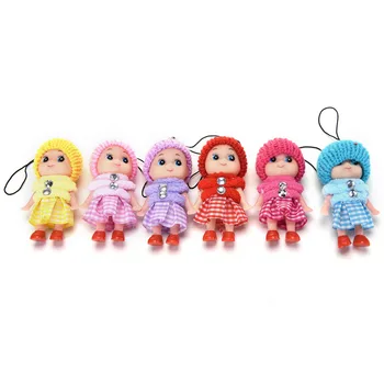 

8cm/3.15" Soft Interactive Baby Dolls Cute Dolls Pendant Cartoon Movie Plush Keychain Toys ( Sent at Random )