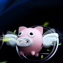 Освежитель автомобиля милые встряхившие крылья Мягкая игрушка "поросенок" духи клип Арома диффузор Авто вентиляционное отверстие твердый ароматизированный бальзам запах очиститель воздуха подарок