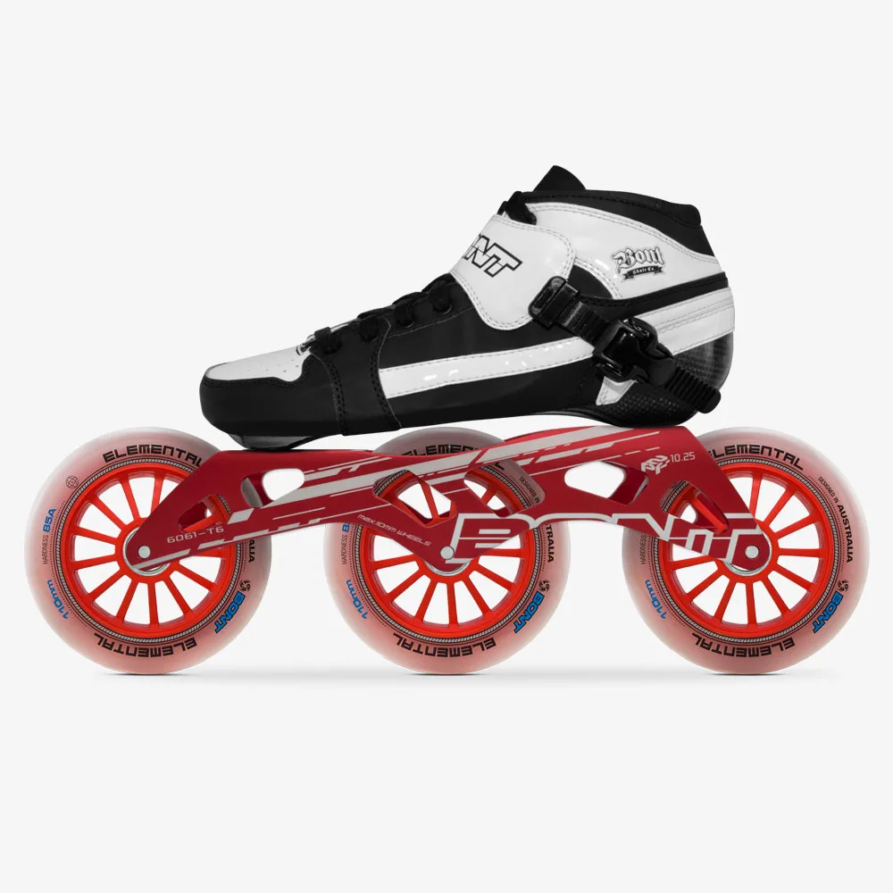 100 Original Bont Pursuit Speed Inline Skates Size 2940 Heatmoldable