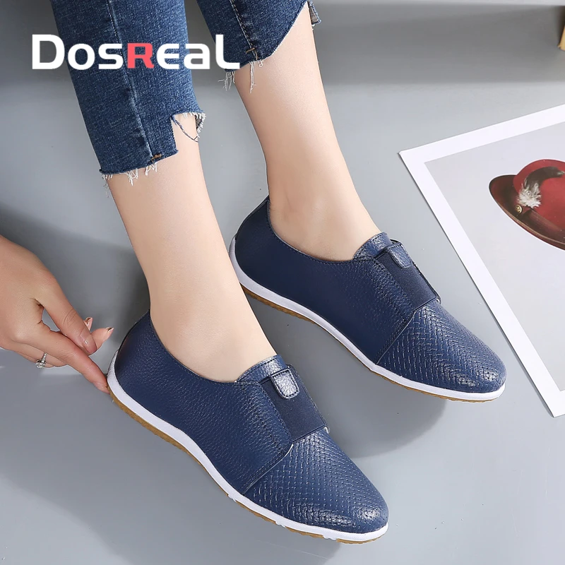 

Dosreal Women Fashion Flats Shoes White Ballet Shoes For Females Casual Shoes Band Style Slip on Loafers Soft Shoes