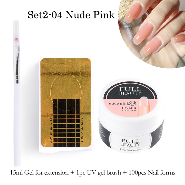 Gel For Extension UV Builder Nail Gel Clear Acrygel Base Varnish Quick Buidling Nail Art Brush Set For Manicure LY1800-1