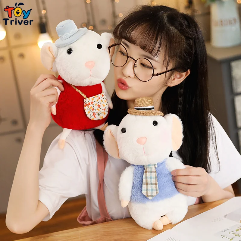 Kawaii мышь, крыса, плюшевая мягкая игрушка, кукла тривер, вечерние украшения для маленьких детей, девочек, детей, на день рождения, китайский год, подарок, Прямая поставка