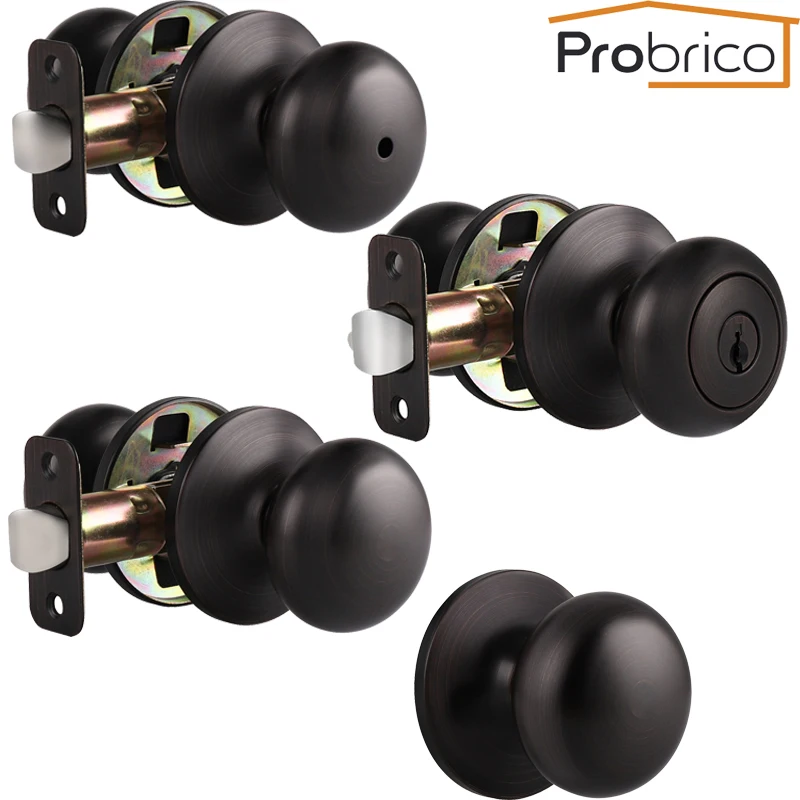 Probrico round door handle lock for interior doors Front back gate