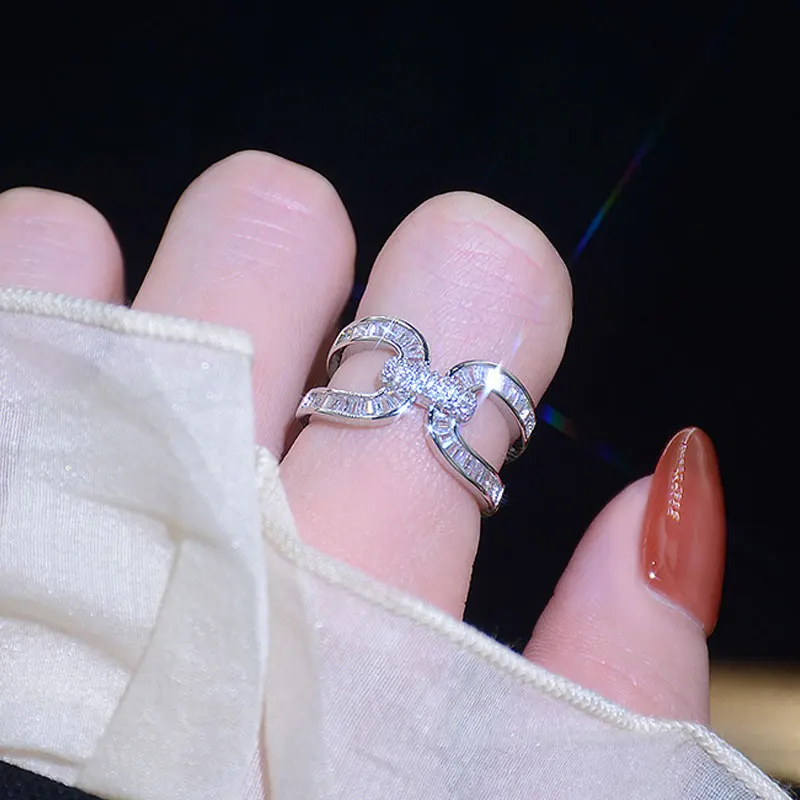 Micro Inlaid Open Ring For Women