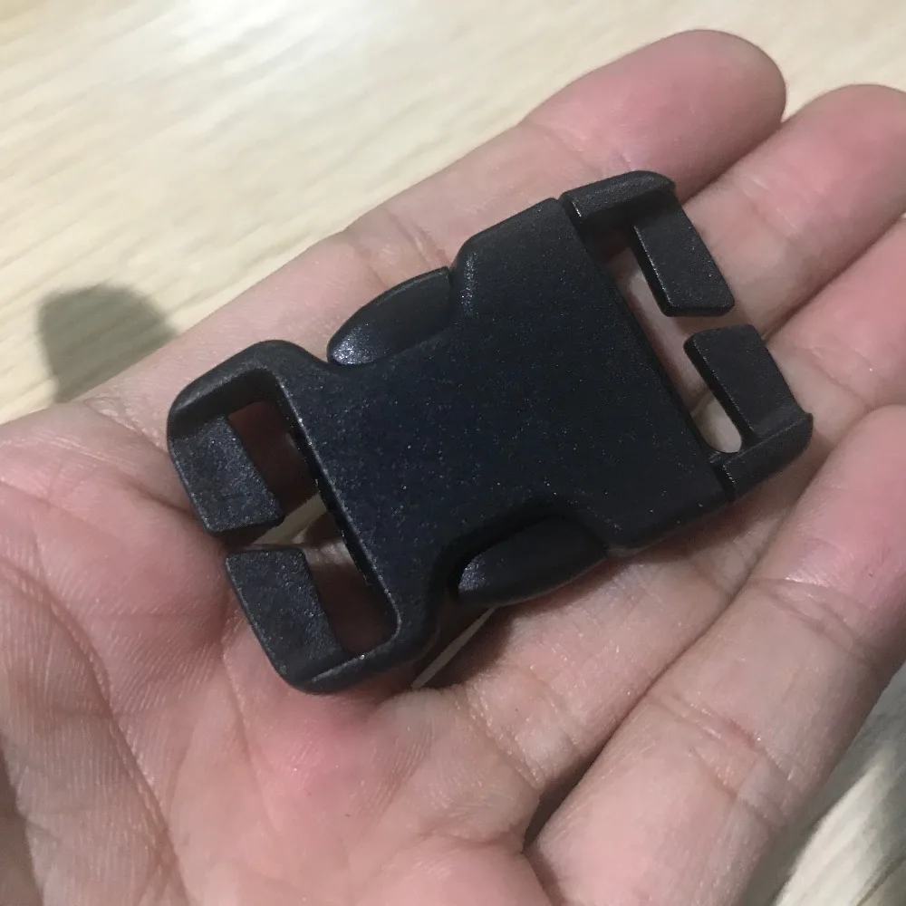 Whistle Adjustable Side Release Buckle Black cam buckle 1 inch side release buckle