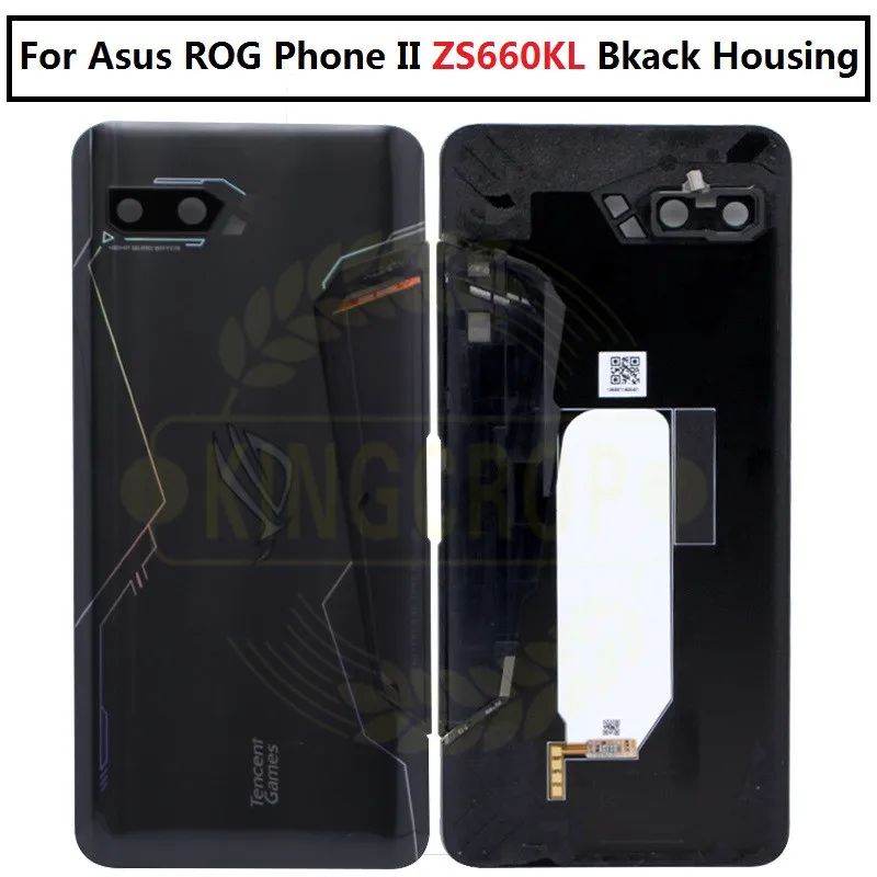 Для Asus ROG Phone II ZS660KL задняя Батарея покровное стекло Корпус дверь крышка чехол для
