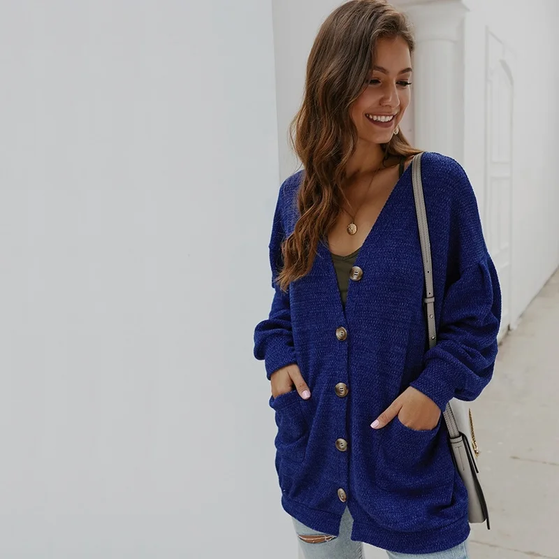 Spring Sweater Cardigans Women V Neck Cardigan Open Stitch Loose Sweater Jacket Clothes Female Knit Coat AA5108