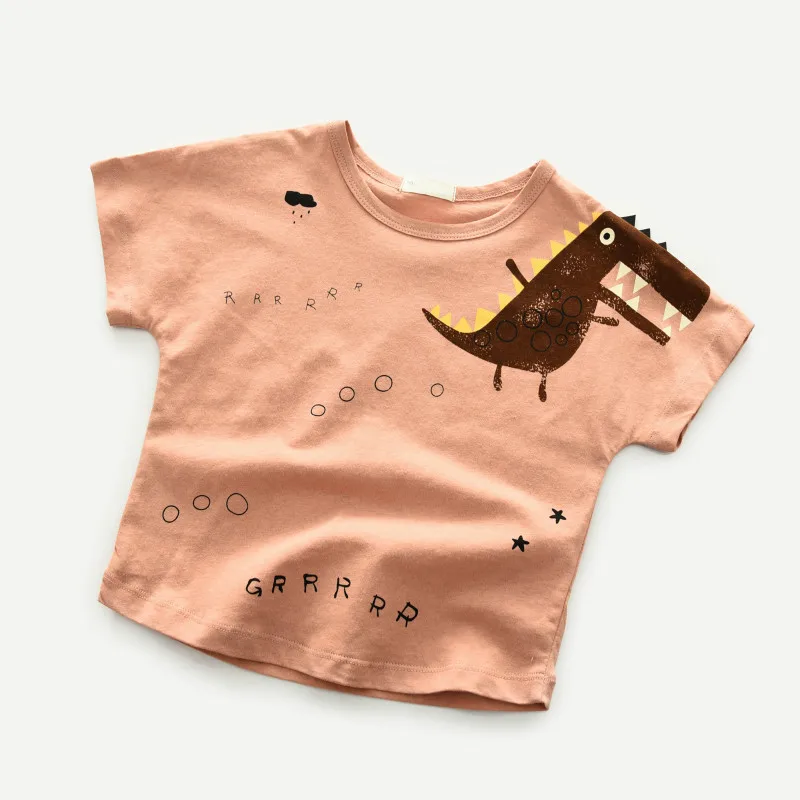 K04434Pink WeLaken/футболки для мальчиков и девочек г. Новые летние топы с короткими рукавами с милым принтом единорога, Детские повседневные хлопковые футболки для мальчиков и девочек - Цвет: K04434Pink