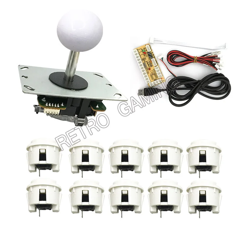 DIY Arcade Kit with USB Encoder & OBSF 30-Style Buttons