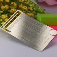 Металлическая карточка из нержавеющей стали, заказной Чехол под шлифованный Металл визитная карточка из нержавеющей стали, производство визитных карточек