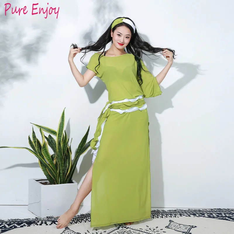Light Green Новая женщина роскошные блестки народный танец танец живота халат балади шааби платье саиди платье производительности 4 шт. Набор - Color: Light Green