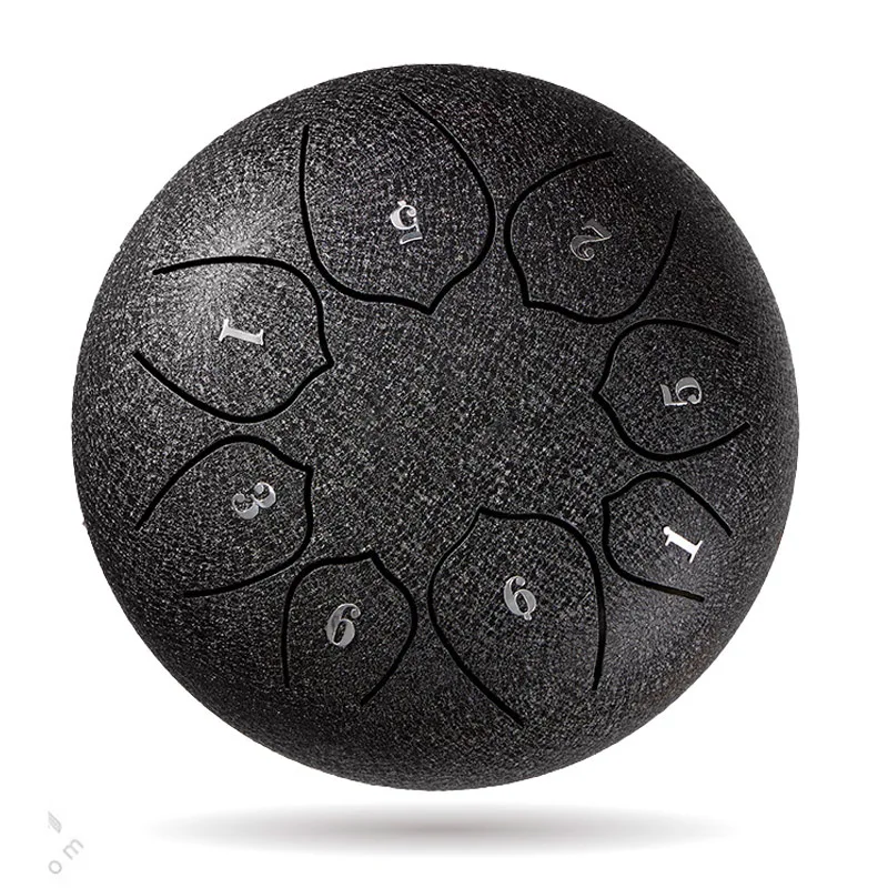 Tongue Drum 6 Inch 8 Tune Steel Hand Pan Drum Tank Drums With Drumsticks Carrying Bag Percussion Instruments Handpan Gift