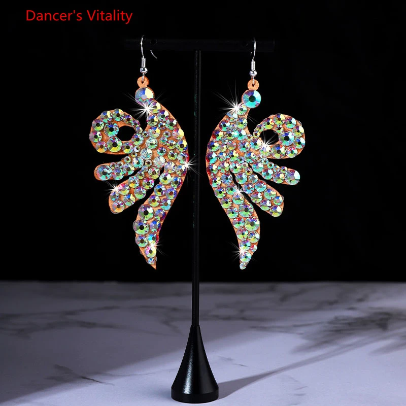 Accesorio de del vientre, joyería para mujer, pendientes brillantes de piedras cristal, Pendientes colgantes de danza vientre, 2 par/paquete|Danza del vientre| - AliExpress