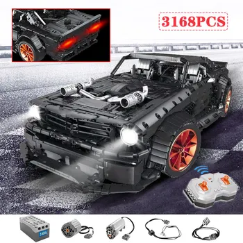 

3168pcs RTR V2 Technic RC/non-RC Racing Car led light MOC model building block bricks toys for kids