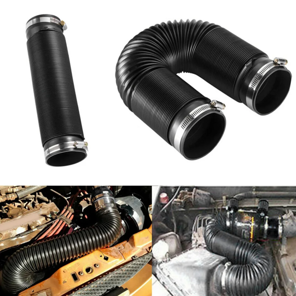 

3 Inch Black Adjustable Multi-Flexible Car SUV Turbo Cold Air Intake System Hose Pipe Auto Replacement Accessory