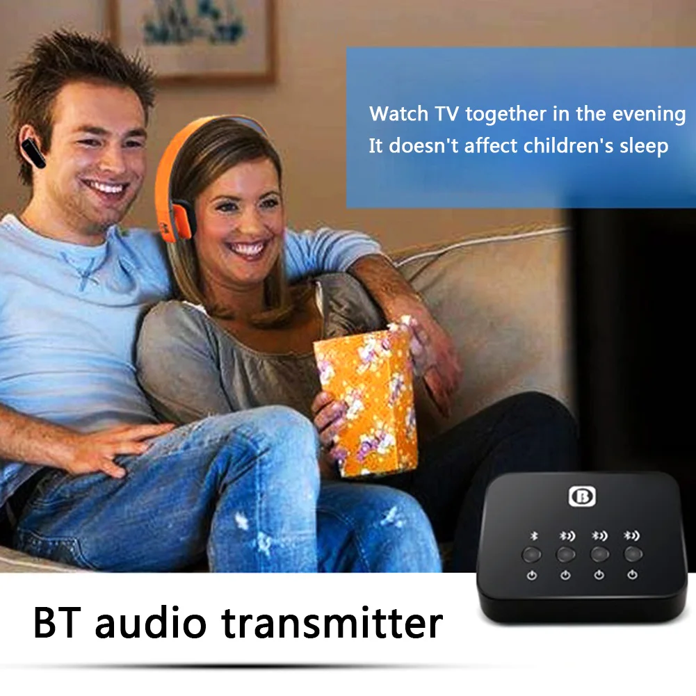 BW107 Portable Bluetooth 4 0 Audio Transmitter Splitter for PC Headphone TV Hi Fi Wireless Music Receiver Sharing Adapter