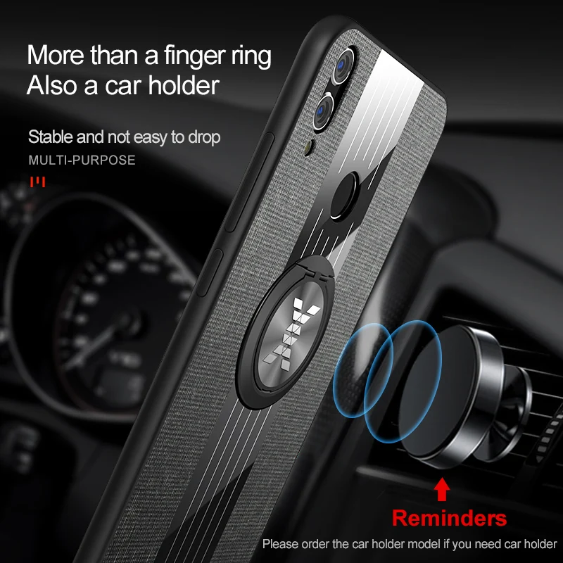 

For Redmi Note 7 Ring Stand Cloth Case For Xiaomi Mi 9 8 8 SE Lite Car Magnetic Armor Cover For Redmi 6A 7A Note 6 7 5 A K20 Pro