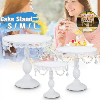 

S/M/L Vintage Metal Crystal Cupcake Stand Wedding Dessert Tray Cake Stand Party Birthday Decoration Pan Cake Cookies Display