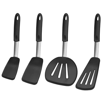 

Silicone Spatula Resistant BPA Free Spatulas Set for Non Stick Cookware, 4PCS