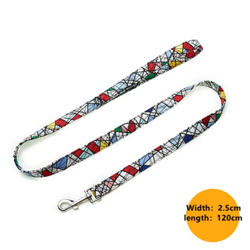

Ethnic style Bohemian color flower and bird traction rope personality geometric traction dog out pull strap