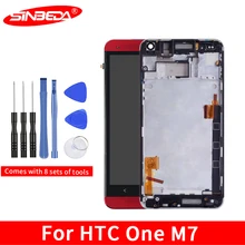 Sinbeda 4," для htc ONE M7 ЖК-дисплей сенсорный экран с рамкой дигитайзер для htc One M7 Замена дисплея для htc 801E ЖК