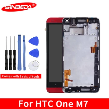 

Sinbeda 4.7" For HTC ONE M7 LCD Display Touch Screen with Frame Digitizer For HTC One M7 Display Replacement For HTC 801E LCD