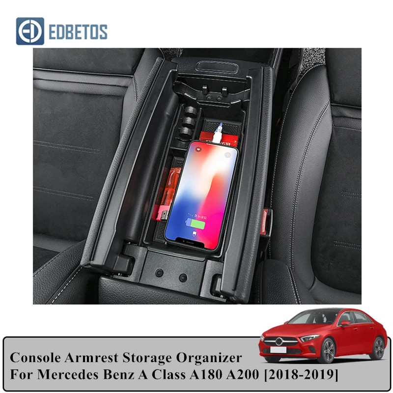 

For Mercedes Benz A Class A180 A200 2018 2019 Double Storage Design Tissue Box Trash Can Stowing Tidying