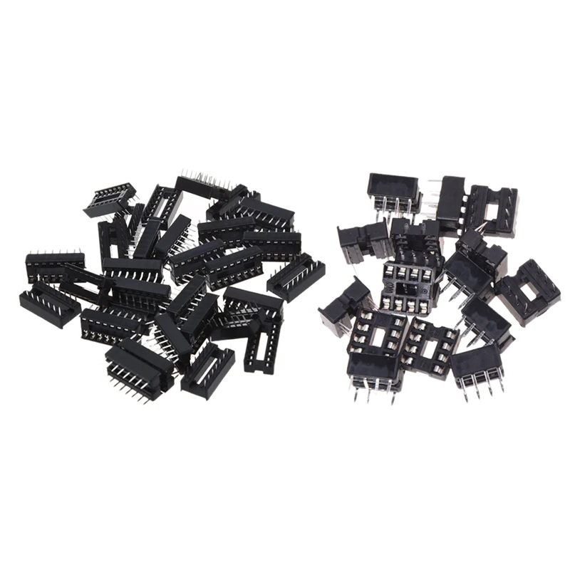Big Discount IUC 30 Pcs 16 Pin 2.54mm DIP IC Socket Solder Type Adaptors & 20 x 8 Pin 2.54mm Pitch IC Sockets Solder Type Adaptor 