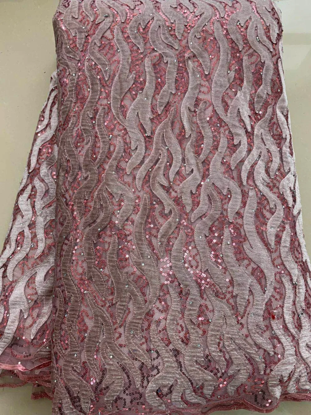 Нигерийская кружевная ткань качественное блестящее бархатная ткань с кружевом оранжевый вышитый тюль Африканское бархатное кружево ткань CLL3949