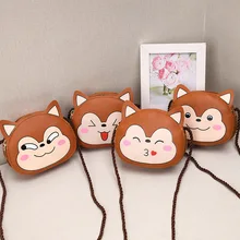 

Cute PU Leather Children's Crossbody Bags Cartoon Animal Girls Boys Mini Coin Purse Shoulder Bag Baby Kids Change Wallet Handbag
