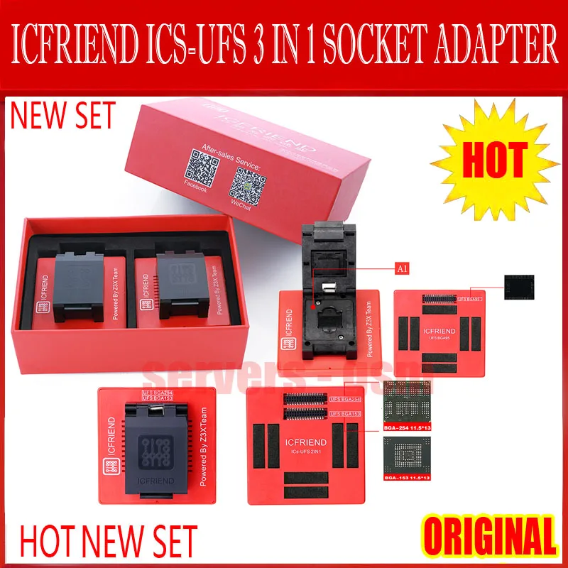 2020 новые оригинальные ICFriend ICs UFS 3 в 1 разъем адаптера Поддержка BGA254 BGA153 BGA9 с