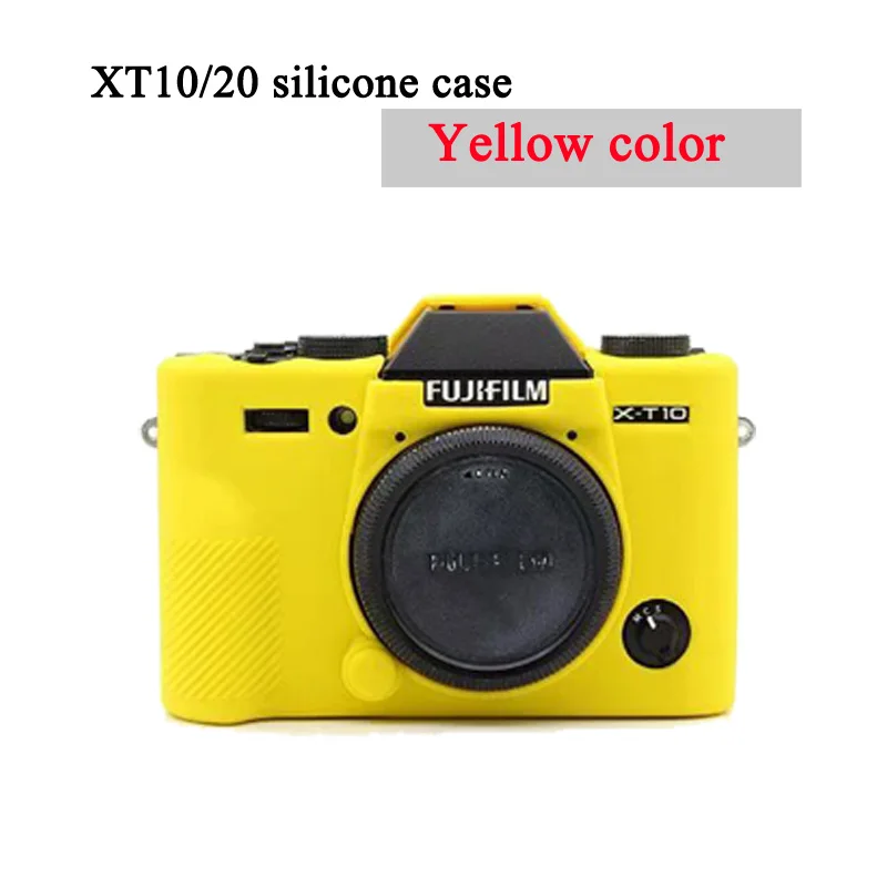 XT10XT20 Yellow Мягкий чехол для камеры, силиконовый чехол для Fujifilm XT10 XT20 XT30, силиконовый чехол, резиновый чехол для камеры, защитный чехол - Цвет: XT10XT20 Yellow