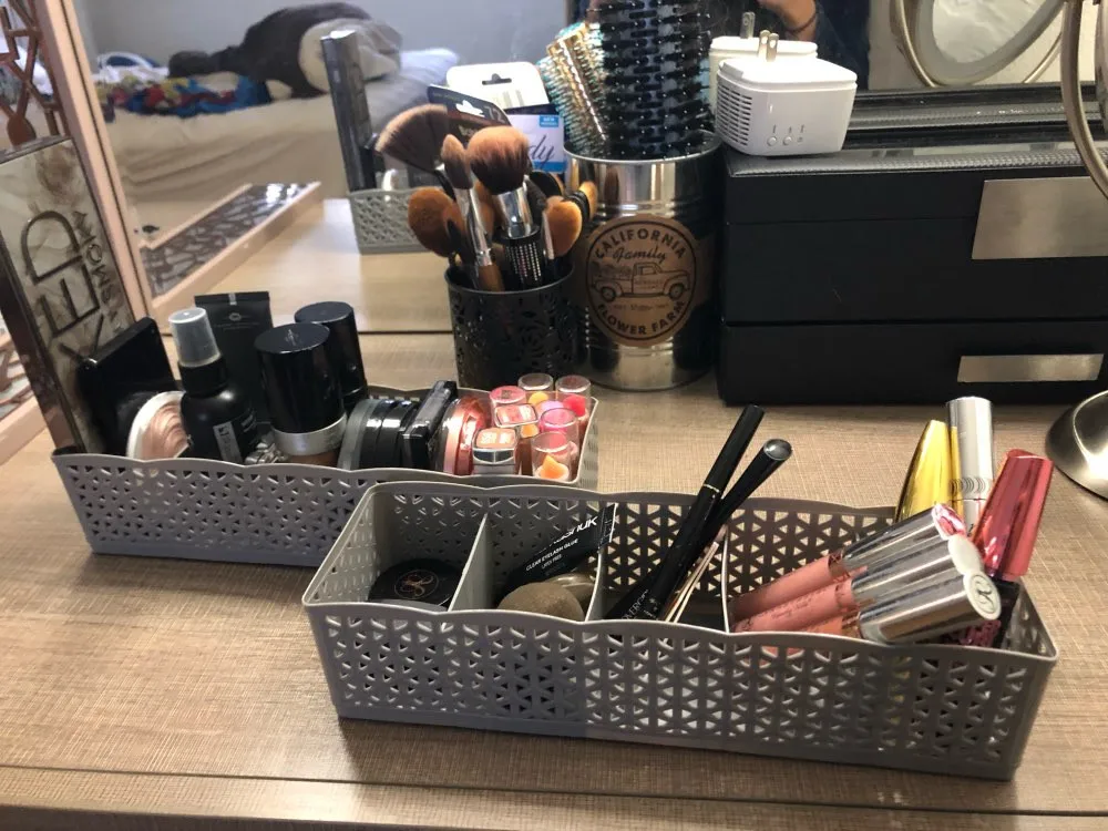 

5 Cells Plastic Organizer Storage Box Tie Bra Socks Drawer Cosmetic Divider Make Up Storage Organizer Storage Drawers Plastic