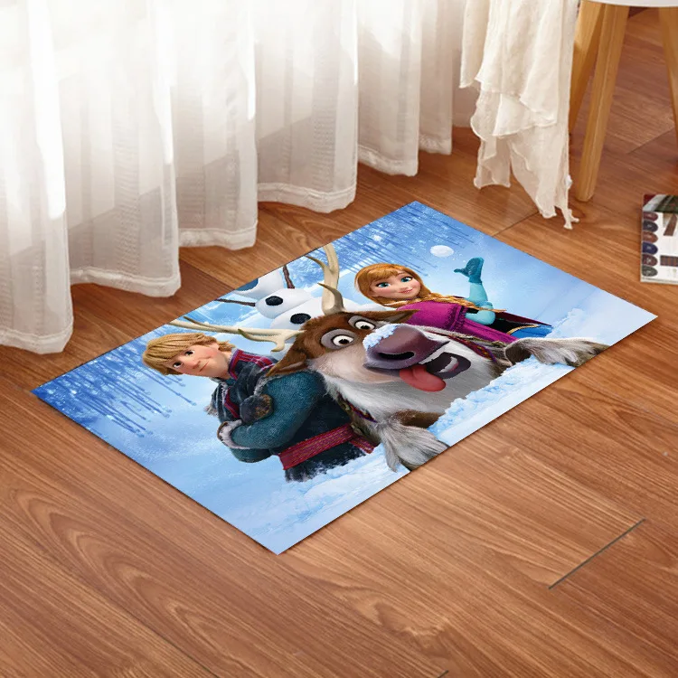Hot Frozen Princess Anna Elsa 7 style Household Carpet Cartoon Bedroom Door Bathroom Slip-proof Cushion Water-absorbing Footpad - Цвет: 50x80cm