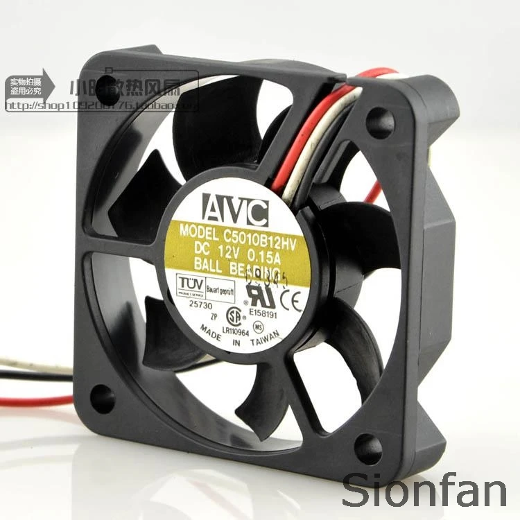 Для AVC 5010 12V 0.15A C5010B12HV 5 см/см 3-провод корпус процессора вентилятор охлаждения